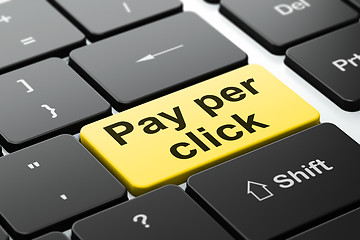 Image showing Marketing concept: Pay Per Click on computer keyboard background