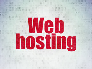 Image showing Web development concept: Web Hosting on Digital Paper background