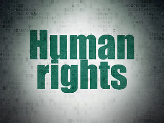 Image showing Political concept: Human Rights on Digital Paper background