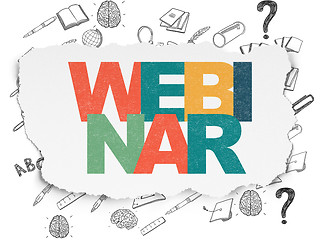 Image showing Education concept: Webinar on Torn Paper background