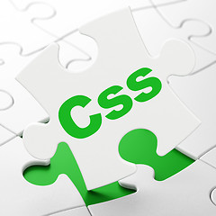 Image showing Programming concept: Css on puzzle background