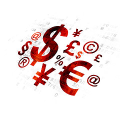 Image showing Marketing concept: Finance Symbol on Digital background