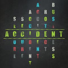 Image showing Insurance concept: Accident in Crossword Puzzle