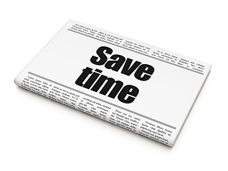 Image showing Time concept: newspaper headline Save Time