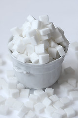 Image showing white sugar cubes