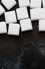 Image showing white sugar cubes