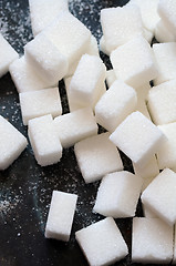 Image showing white sugar cubes