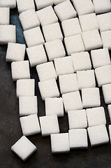 Image showing white sugar cubes