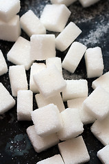 Image showing white sugar cubes