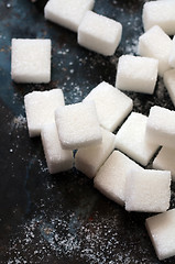 Image showing white sugar cubes