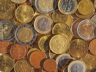 Image showing Euro coins background