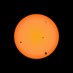 Image showing Sun illustration with spots