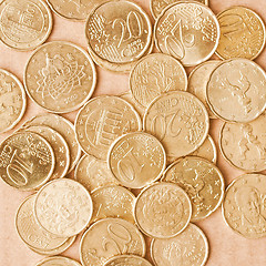 Image showing  Euro coins vintage