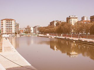 Image showing Retro looking Milan Darsena