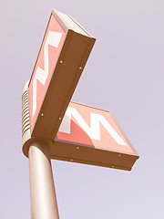 Image showing  Subway sign vintage