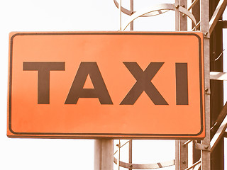 Image showing  Taxi sign vintage