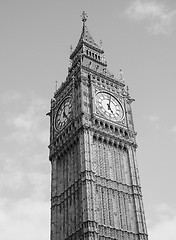 Image showing Black and white Big Ben in London