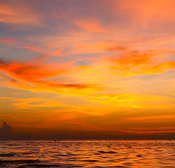 Image showing sunrise    sea  thailand kho tao bay south china sea