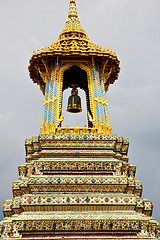 Image showing  thailand asia    bangkok rain  bell  palaces     sky     colors