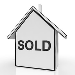 Image showing Sold House Shows Purchase Of Home Or Property