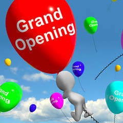 Image showing Grand Opening Balloons Shows New Store Launching