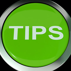 Image showing Tips Button Shows Help Suggestions Or Instructions