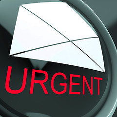 Image showing Urgent Envelope Means High Priority Or Very Important Mail