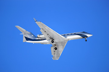 Image showing Aeroplane on a blue background