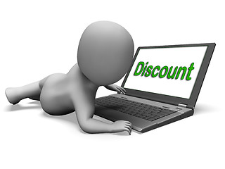 Image showing Discount Laptop Shows Sale Reduction Discount Or Clearance