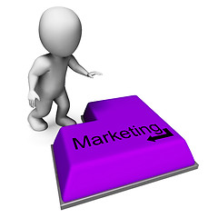 Image showing Marketing Key Shows Promotion Advertising And PR