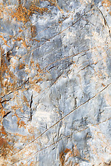 Image showing rocks stone and   in the wall of morocco