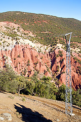 Image showing the    dades valley in atlas electrical line red 