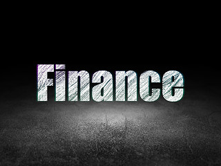 Image showing Currency concept: Finance in grunge dark room