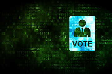 Image showing Politics concept: Ballot on digital background