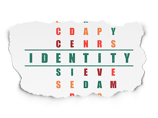 Image showing Safety concept: Identity in Crossword Puzzle