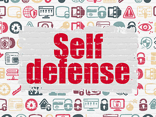 Image showing Safety concept: Self Defense on wall background