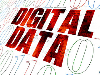 Image showing Information concept: Digital Data on Digital background