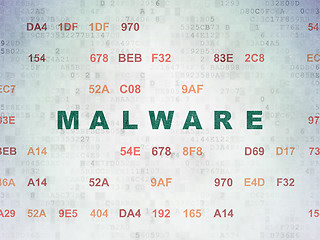 Image showing Security concept: Malware on Digital Paper background