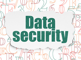 Image showing Safety concept: Data Security on Torn Paper background