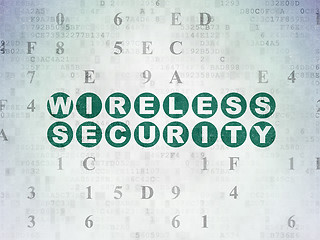 Image showing Privacy concept: Wireless Security on Digital Paper background