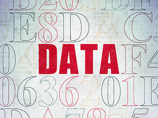 Image showing Data concept: Data on Digital Paper background