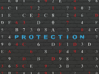 Image showing Protection concept: Protection on wall background