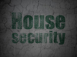 Image showing Privacy concept: House Security on grunge wall background