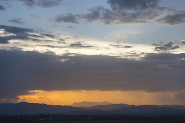 Image showing Sunset clouds and sky