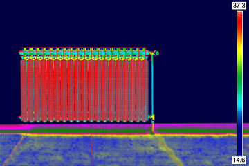 Image showing Infrared Thermal Image of Radiator Heater in house