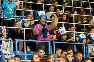 Image showing Fan of Dynamo team with drum