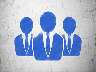 Image showing News concept: Business People on wall background