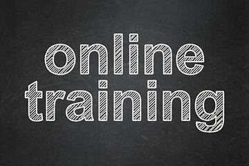 Image showing Studying concept: Online Training on chalkboard background