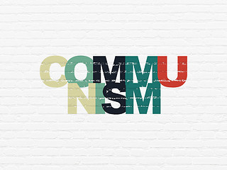 Image showing Political concept: Communism on wall background