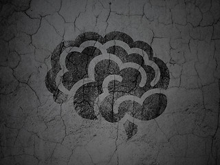 Image showing Science concept: Brain on grunge wall background